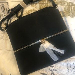 NWT MKII Sadie Tassel Black Crossbody bag